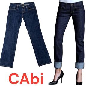 Cabi Brando Style #175 Dark Wash Straight Leg Jeans Women’s Size 10 Mid Rise